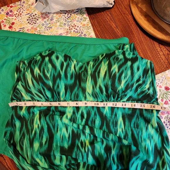 Denim & Co. Beach H-Back Tankini Top Shorts Sz 14 - Picture 10 of 13